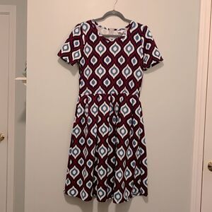 Patterned 'Amelia' Lularoe Dress 